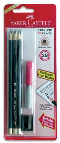 111891 TRI GRIP 2B PENCIL B/CARD(6PCS)